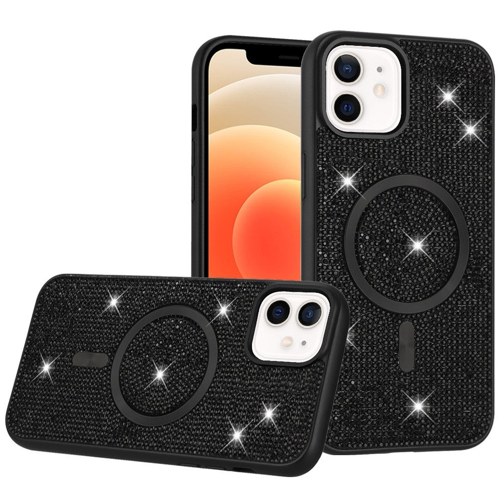 For Samsung Galaxy S25+ /S25 Plus /S24+ Plus Sparkly Diamond Bling Case Rhinestone Skin Hybrid with Magnetic Circle, MagSafe Compatible Case Cover