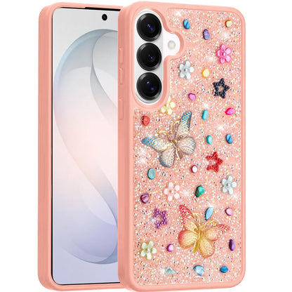 Phone Case for Samsung Galaxy S26 3D Butterfly Diamond Bling Glitter Shockproof Stylish Protective Luxury Hybrid Sparkly Durable Grip Design Cover