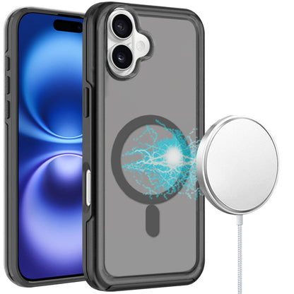 Slim & Durable Compatible with MagSafe Hybrid Shockproof Glossy Oil Protective Dual Layer TPU + PC