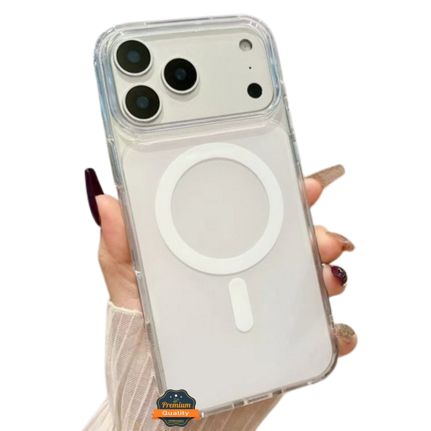 For Apple iPhone 17 AIR Crystal Clear Colorful Case Compatible with MagSafe, Shockproof Slim Protective Hybrid TPU Case Cover