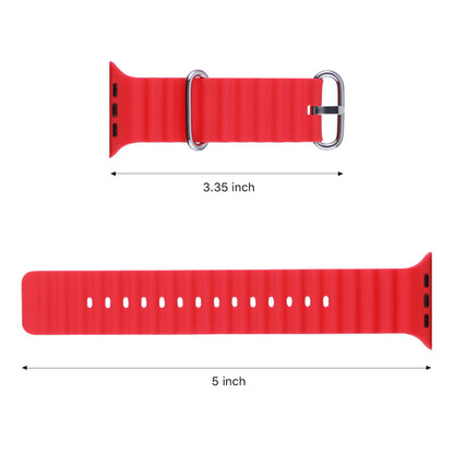 echelon ComfyFit Silicone Strap for Apple Watch Series 9 45mm/Watch Series 10 46mm / Watch SE (2022) 44mm - Red, Apple Watch Accessories