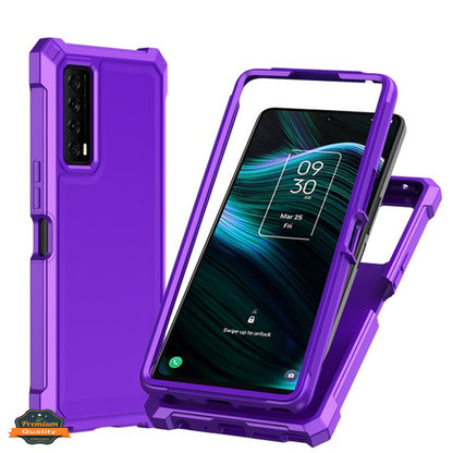 For Samsung Galaxy Xcover 6, Samsung Galaxy Xcover 6 Pro Full-Body Dual Layer Hybrid Case Slim, Drop-Proof TPU Hard PC, Durable Corner Front Bumper Protector Case Cover Purple