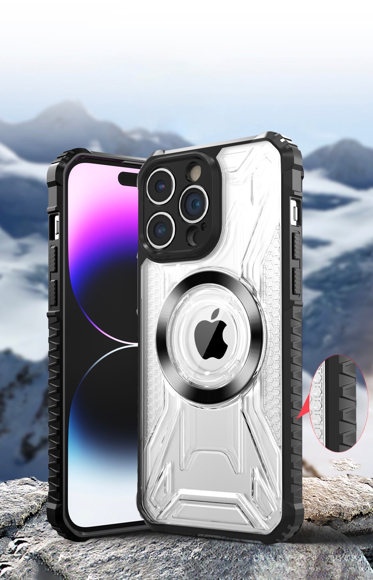 For Samsung Galaxy A37 MagSafe Compatible Pattern Clear Transparent Rugged Hybrid Magnetic TPU Shockproof Armor Case Cover
