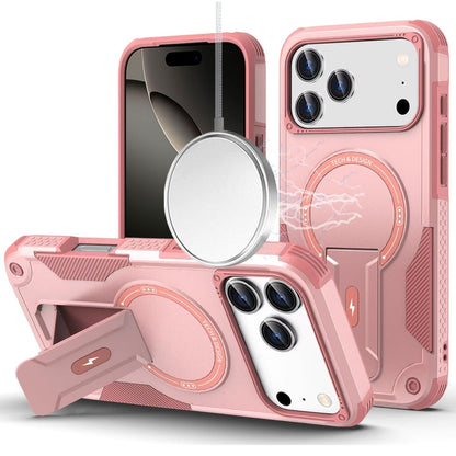 For Apple iPhone 17 Pro (6.3") Magnetic Invisible Kickstand Holder with Magsafe, Slim Fit Shockproof Hybrid Military Grade Heavy Duty Case Cover