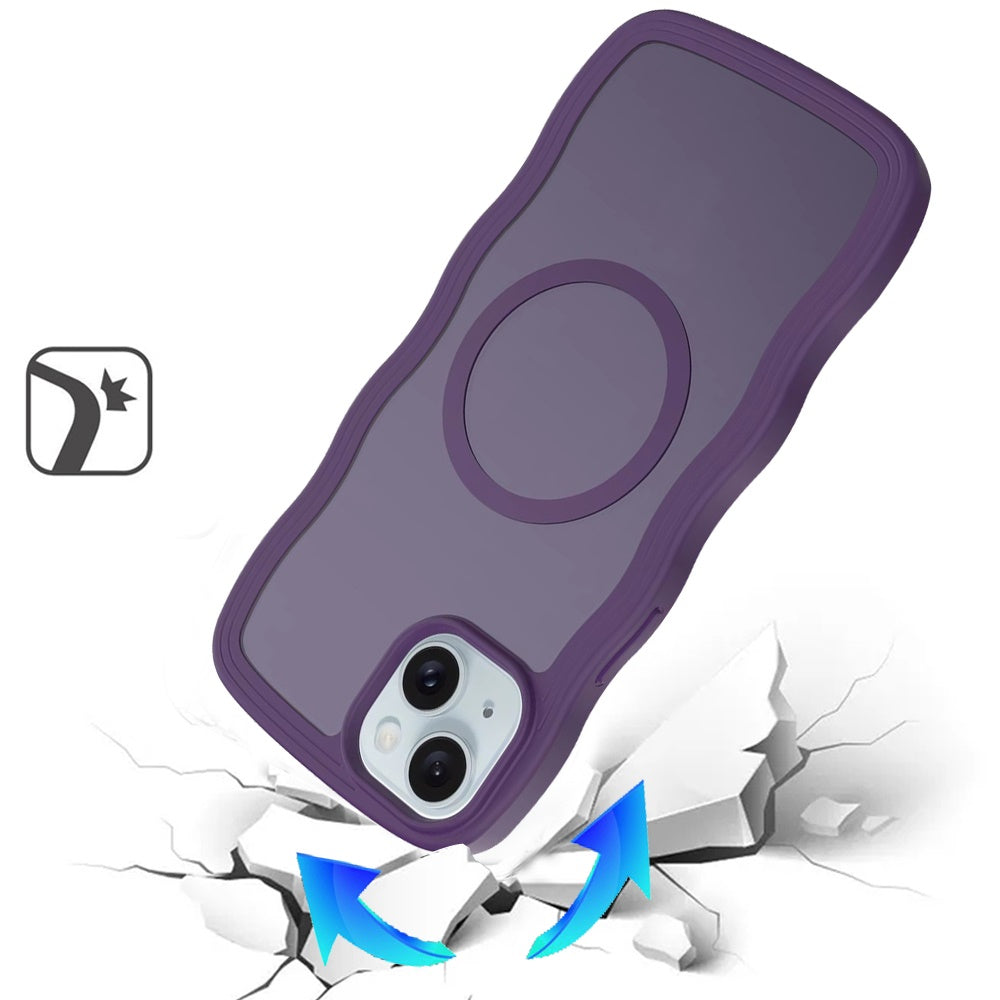 For Apple iPhone 14 /13 Grip Hand Magnetic Hybrid Case Shockproof Protection Matte Skin Rubber TPU + PC Case Cover