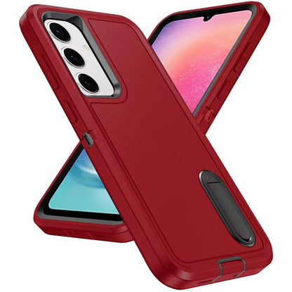 For Samsung Galaxy A26 Hybrid 3 Layers Hard 3in1 Shockproof with Kickstand Heavy Duty Hard TPU Rubber Anti-Drop Case Cover