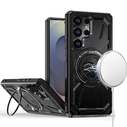 For Samsung Galaxy S26 Ultra Hybrid Magnetic Ring and 360° Rotational Kickstand with MagSafe Compatible, Military Grade Drop Protection Case Cover