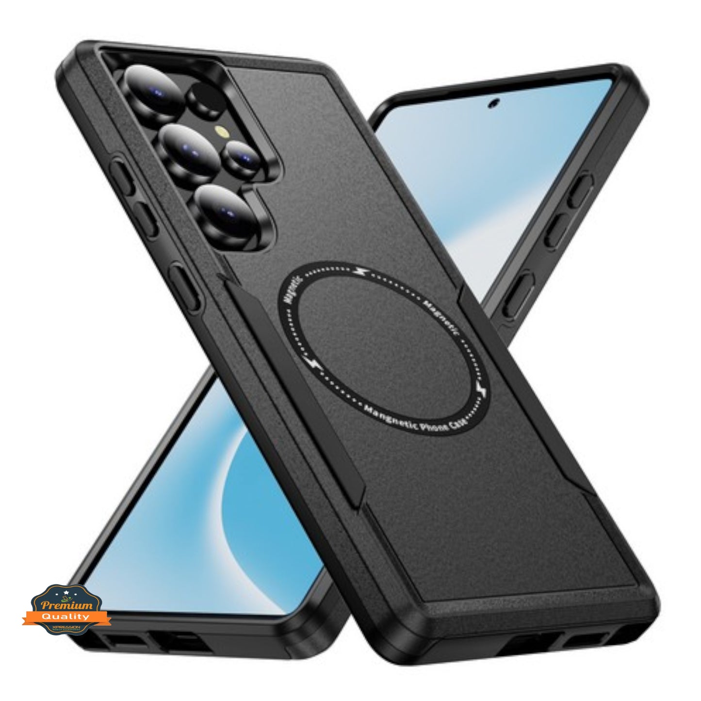 For Samsung Galaxy A17 5G Heavy Duty Rugged & Dual-Layer Protection and Magnetic Circle Compatible with Magsafe Shockproof Case Cover