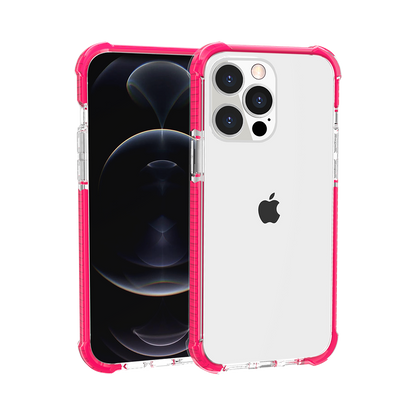 For Apple iPhone SE 3 (2022) SE/8/7 Hybrid Transparent Acrylic Rubber Gummy Hard PC Silicone TPU Color Bumper Frame Shockproof Case Cover