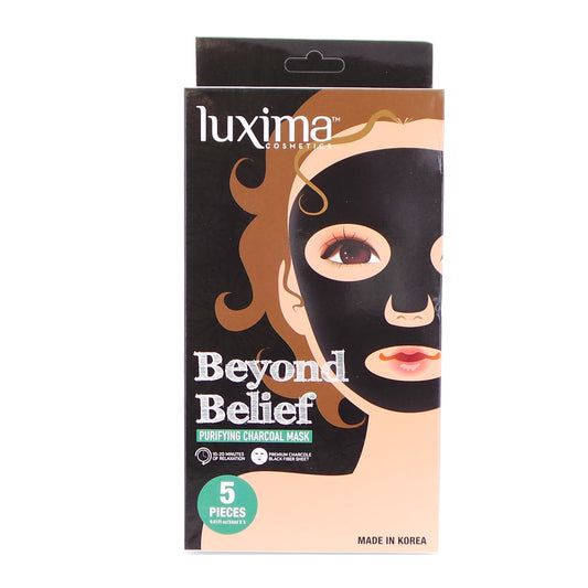 LUXIMA Beyond Belief Purifying Charcoal Mask, Pack of 5  .81 fl oz / 24 ml