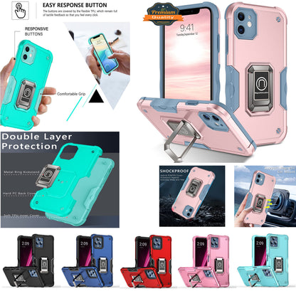 For Motorola Moto G Power 5G 2026 Heavy Duty Hybrid 2in1 Hard PC & TPU Rugged Bumper Shockproof with Magnetic Ring Kickstand Case Cover