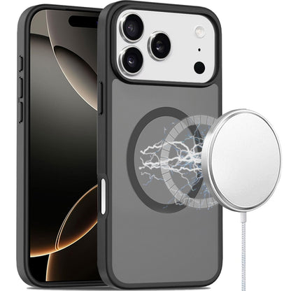 Phone Case for Apple iPhone 17 Pro Magnetic Matte Hybrid Shockproof Smooth Grip Durable Camera Protection Anti-Slip Soft Touch TPU Armor Cover