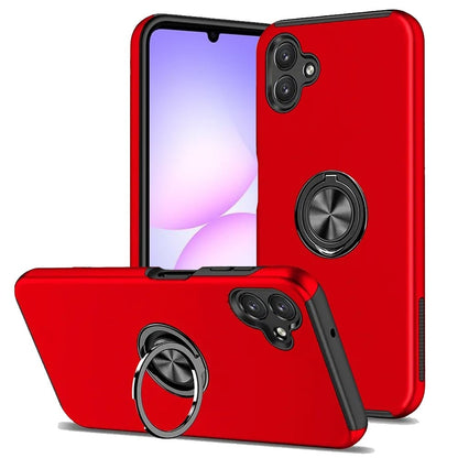 For Samsung Galaxy A07 Hybrid 360 Degree Rotatable Metal Invisible Ring Stand Holder Slim Fit Magnetic Car Mount Shockproof Case Cover