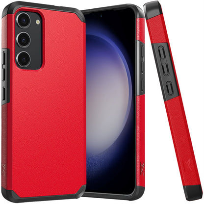 For Samsung Galaxy S23 Fan Edition /S23 FE Slim Tough Shockproof Hybrid with Dual Layer Hard PC + TPU Protection, Armor for Strong Drop & Impact Resistance Case Cover Red