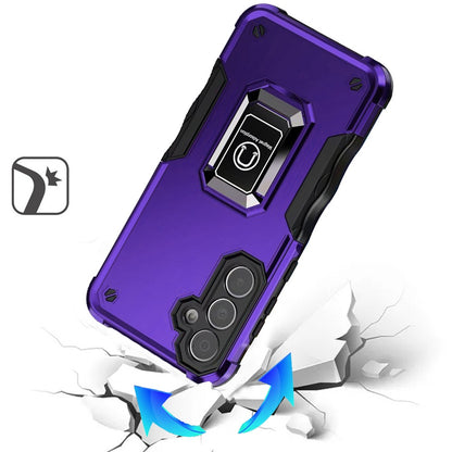 For Samsung Galaxy S26 Hybrid Stand Magnetic Ring Holder Kickstand Heavy Duty Rugged Drop Silicone & Hard PC Shockproof Case Cover