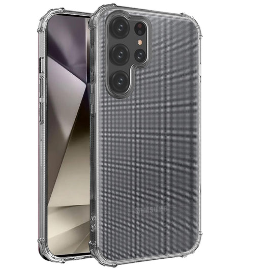 For Samsung Galaxy S25 /S24 Hybrid Clear TPU Bumper, Shockproof, Rubber Silicone 4 Corners Gel, Lightweight, Protective Slim Back Case Cover Clear
