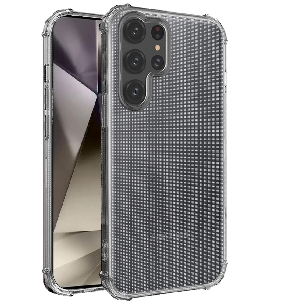 For Samsung Galaxy S25 /S24 Hybrid Clear TPU Bumper, Shockproof, Rubber Silicone 4 Corners Gel, Lightweight, Protective Slim Back Case Cover Clear