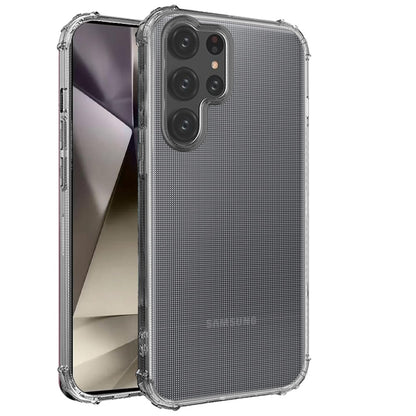 For Samsung Galaxy S25 /S24 Hybrid Clear TPU Bumper, Shockproof, Rubber Silicone 4 Corners Gel, Lightweight, Protective Slim Back Case Cover Clear