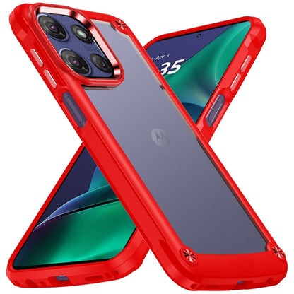 For Motorola Moto G Stylus 5G 2026 /2025 Hybrid Transparent Rubber with Metal Buttons & Camera Edges Hard TPU Corner Frame Bumper Case Cover
