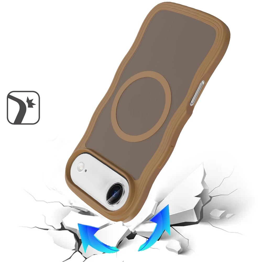 For Apple iPhone 17 Air (6.6") Grip Hand Magnetic Hybrid Case Shockproof Protection Matte Skin Rubber TPU + PC Case Cover