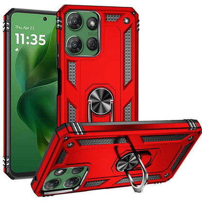 For Motorola Moto G Power 5G 2025 Hybrid Shockproof Durable 360 Degree Rotatable Ring Stand Holder Kickstand Fit Magnetic Car Mount Case Cover