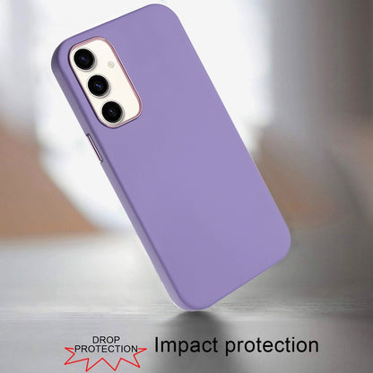 For Samsung Galaxy A16 5G Slim Classic Hybrid Around Rubber Gummy Gel Slick Hard PC Silicone TPU Chromed Button Case Cover