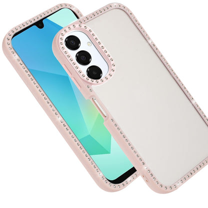 For Samsung Galaxy A16 5G Diamond Full Rhinestone Clear Hybrid Protective, Sparkly Bling Transparent Shockproof Bumper All Around Case Cover
