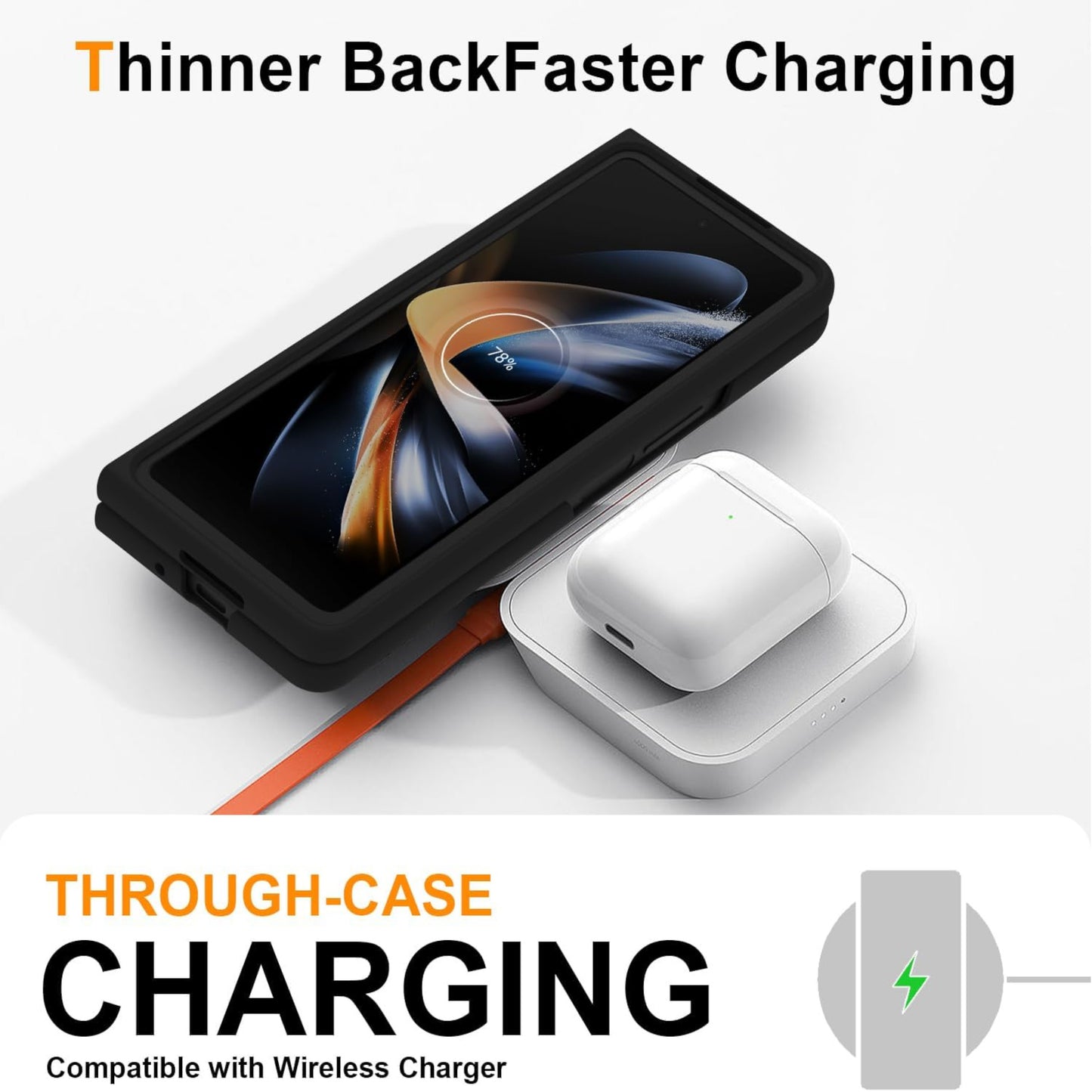 For Samsung Galaxy Z Fold 7 Hybrid Slim Premium Matte Finish TPU Rubber Anti-Slip Grip Full Protection Shockproof Case Cover