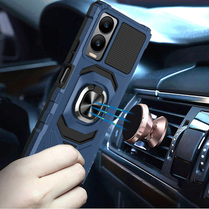 For Samsung Galaxy A16 5G Hybrid Dual Layer with 360° Rotate Magnetic Ring Stand Holder Kickstand TPU Rugged PC Shockproof Case Cover