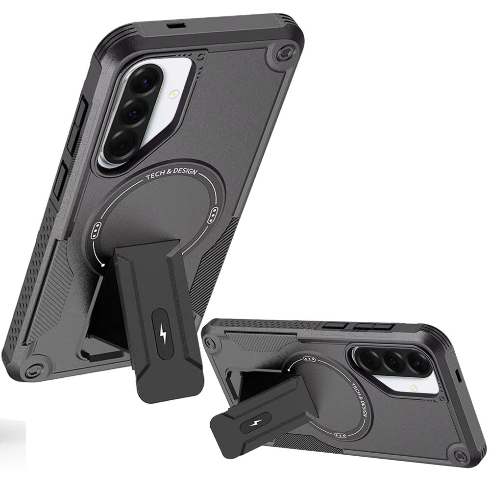 For Samsung Galaxy A57 Magnetic Invisible Kickstand Holder with Magsafe, Slim Fit Shockproof Hybrid Military Grade Heavy Duty Case Cover
