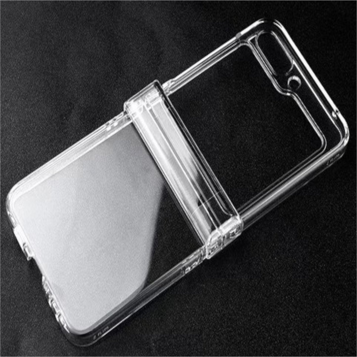 For Samsung Galaxy Z Flip 7 Case with Hinge Protection [Ultra-Thin Free Folding] Shockproof Slim Protection Transparent Case Cover Clear