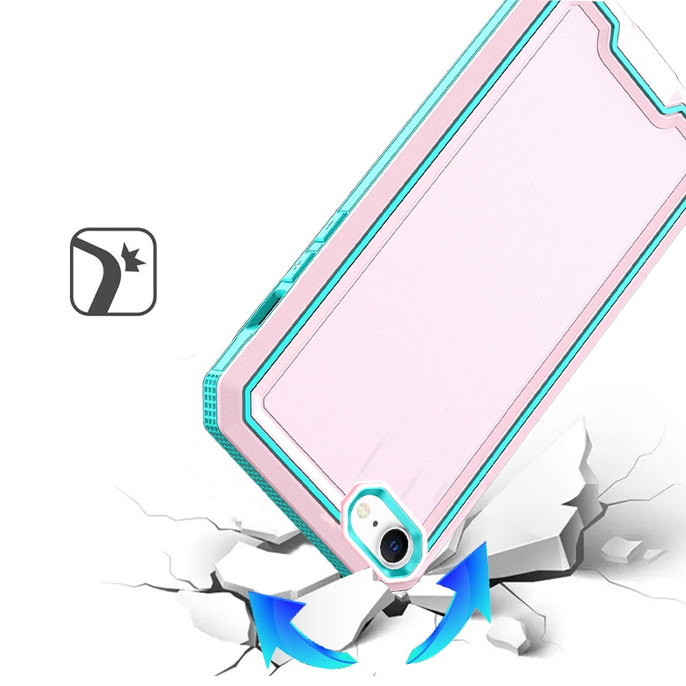 For Apple iPhone 17E /16E Premium Fused Hybrid Tough Strong Hard PC TPU Rubber Shockproof Drop Protection Impact Case Cover Pink