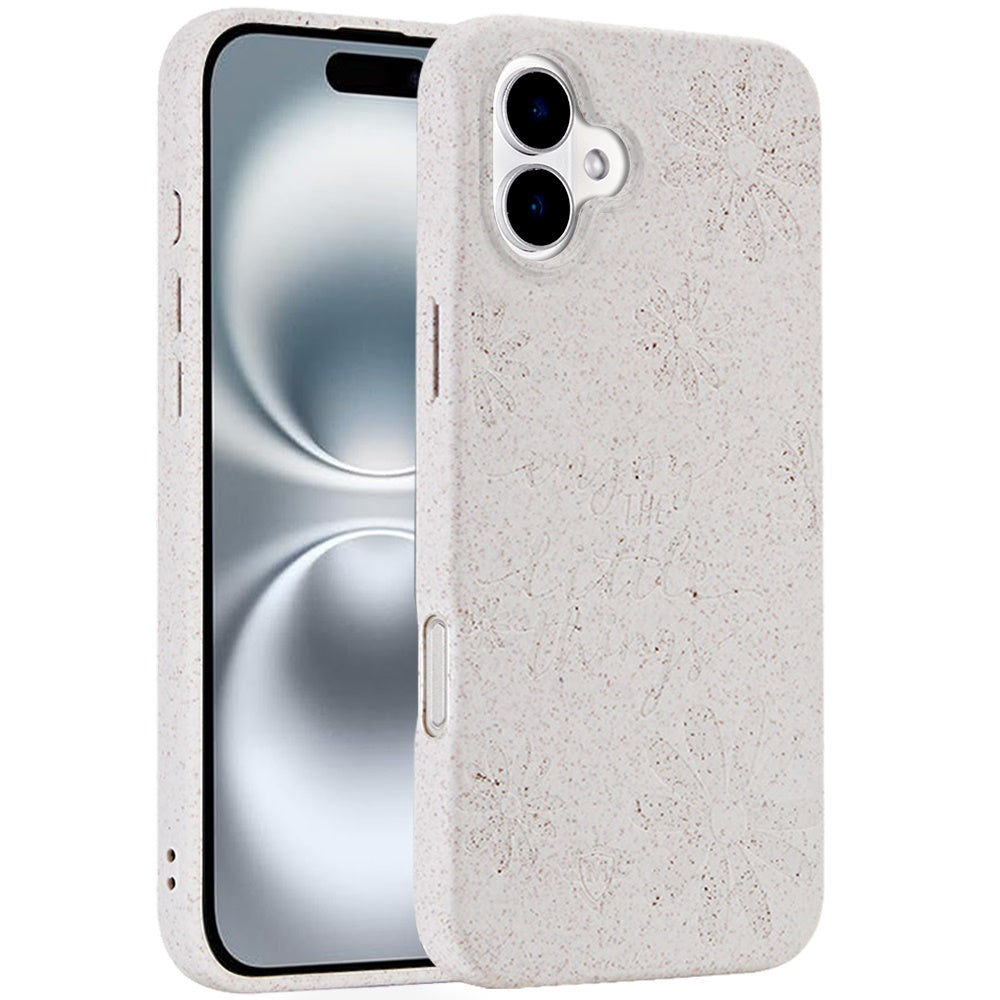 For Apple iPhone 16 Pro Max (6.9") Eco Friendly Bio-Degradable Design Hybrid Cases Slim Fit Soft TPU Drop Protection Rubber printed Case Cover