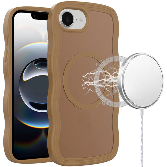 For Apple iPhone 16e Grip Hand Magnetic Hybrid Case Shockproof Protection Matte Skin Rubber TPU + PC Case Cover