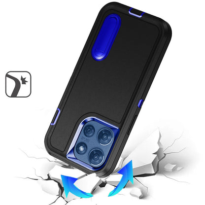 For Motorola Moto G Power 5G 2025 Hybrid 3 Layers Hard 3in1 Shockproof with Kickstand Heavy Duty Hard TPU Rubber Anti-Drop Case Cover