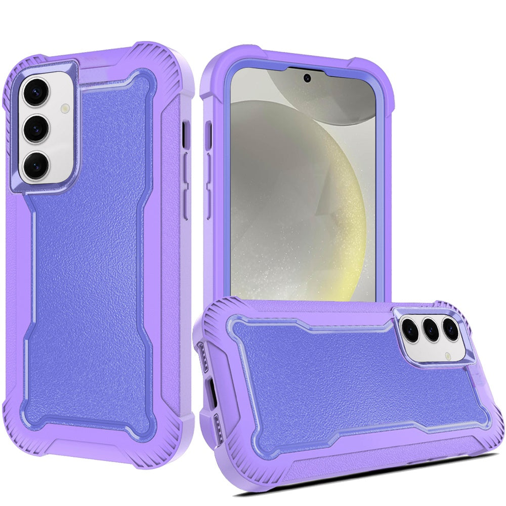 For Samsung Galaxy S25 Plus /S25+ /S24/Plus Tough Hybrid Case - Shockproof 3-in-1 Armor Full-Body Protection PC + TPU Rubber Bumper Frame Case Cover