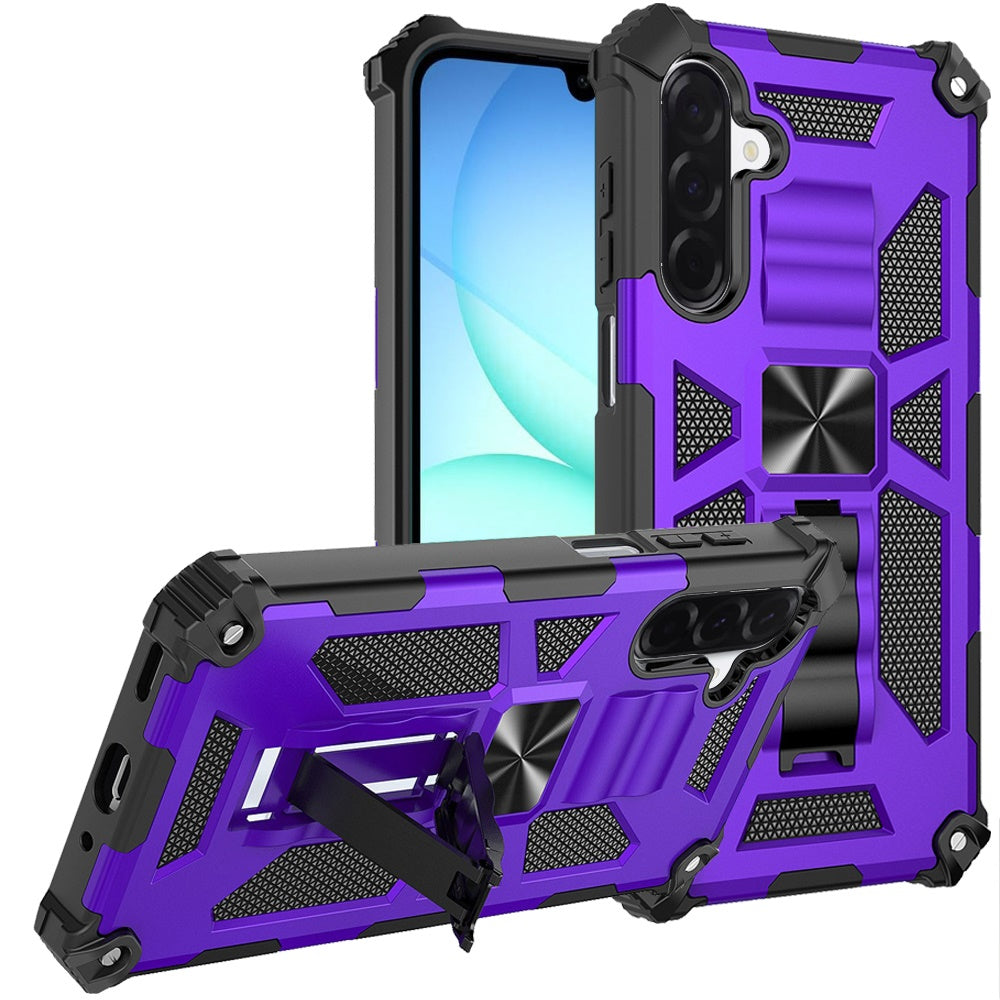 For Samsung Galaxy S25 Fan Edition /Galaxy S25 FE Hybrid Shockproof [Military Grade] Rugged Protective with Magnetic Car Mount & Invisible Stand Case Cover