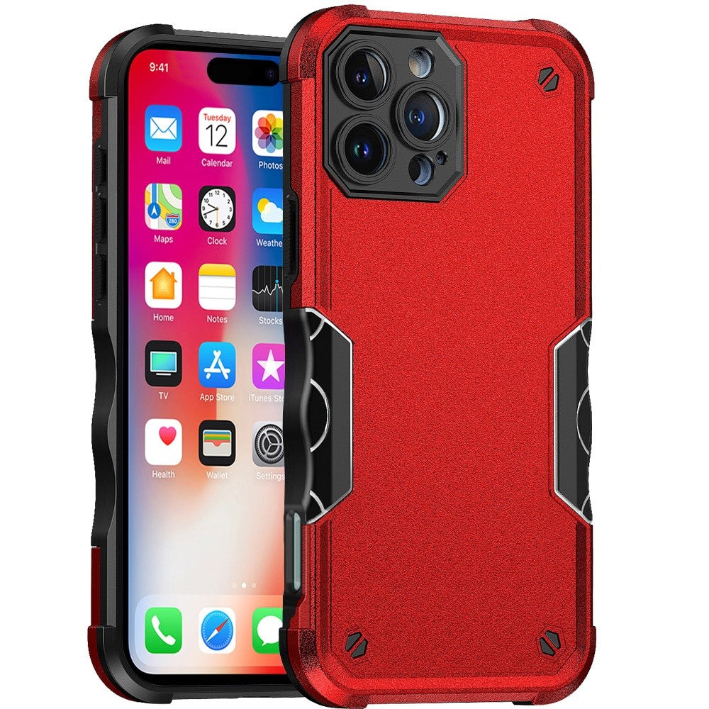 For Apple iPhone 16 Pro (6.3") Slim Tough Shockproof Hybrid Heavy Duty Dual Layer TPU Bumper Rugged Rubber Armor Case Cover