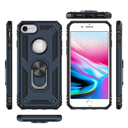 For Apple iPhone SE 3 (2022) SE/8/7 Hybrid Shockproof Durable 360 Degree Rotatable Ring Stand Holder Kickstand Fit Magnetic Car Mount Case Cover