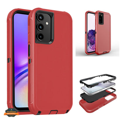 For Samsung Galaxy S24 FE Fan Edition Delux Armor Case Shockproof Rugged 3-Layer Protection Hybrid Heavy Duty with Enhanced Durability Case Cover