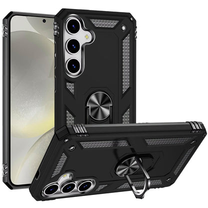 For Samsung Galaxy S25 Plus /S25+ /S24/Plus Hybrid Shockproof Durable 360 Degree Rotatable Ring Stand Holder Kickstand Fit Magnetic Car Mount Case Cover