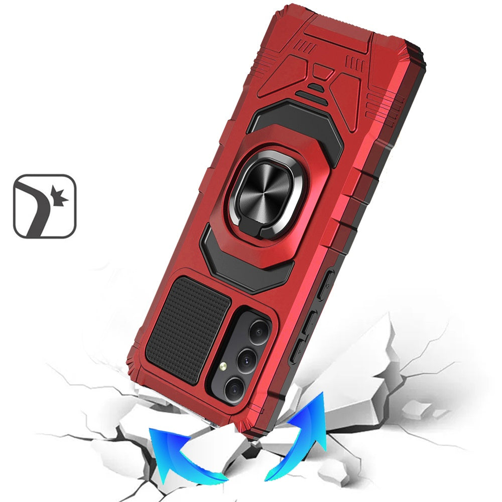 For Samsung Galaxy A26 Hybrid Dual Layer with 360° Rotate Magnetic Ring Stand Holder Kickstand TPU Rugged PC Shockproof Case Cover