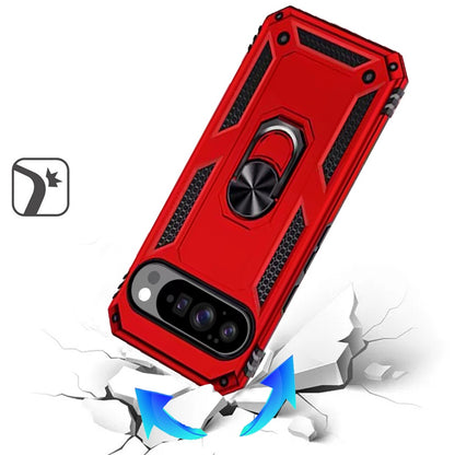 For Google Pixel 10 /Pixel 10 Pro Hybrid Shockproof Durable 360 Degree Rotatable Ring Stand Holder Kickstand Fit Magnetic Car Mount Case Cover