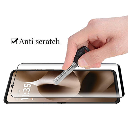 For Motorola Razr Ultra 2025 Premium Tempered Glass Screen Protector Designed to allow full functionality Fingerprint Unlock 3D Curved Edge Glass Full coverage Protector Clear Black