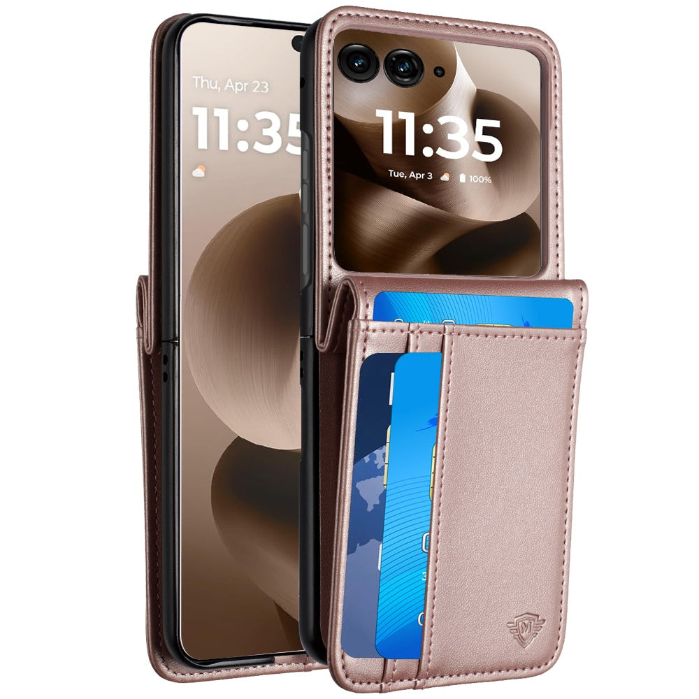 For Motorola Razr Ultra 2025 Wallet Case PU Leather Back Storage with Card ID Slot, Pocket Holder, Hybrid Protective Case Cover