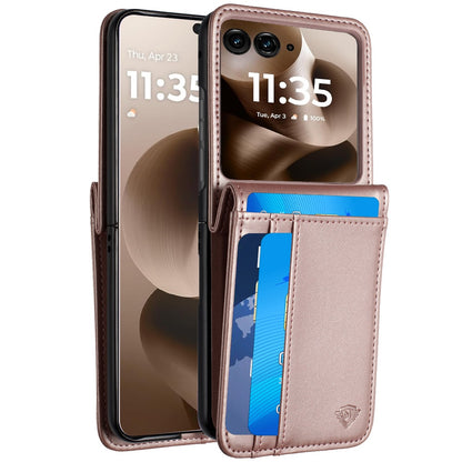 For Motorola Razr Ultra 2025 Wallet Case PU Leather Back Storage with Card ID Slot, Pocket Holder, Hybrid Protective Case Cover