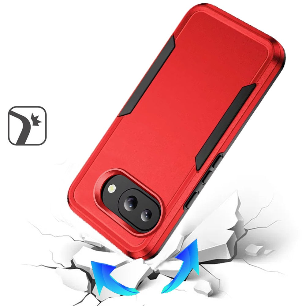 For Google Pixel 9A Heavy Duty Shockproof Dual Layer Drop Protection Tough Hybrid Rugged Rubber Armor Defend Case Cover Black