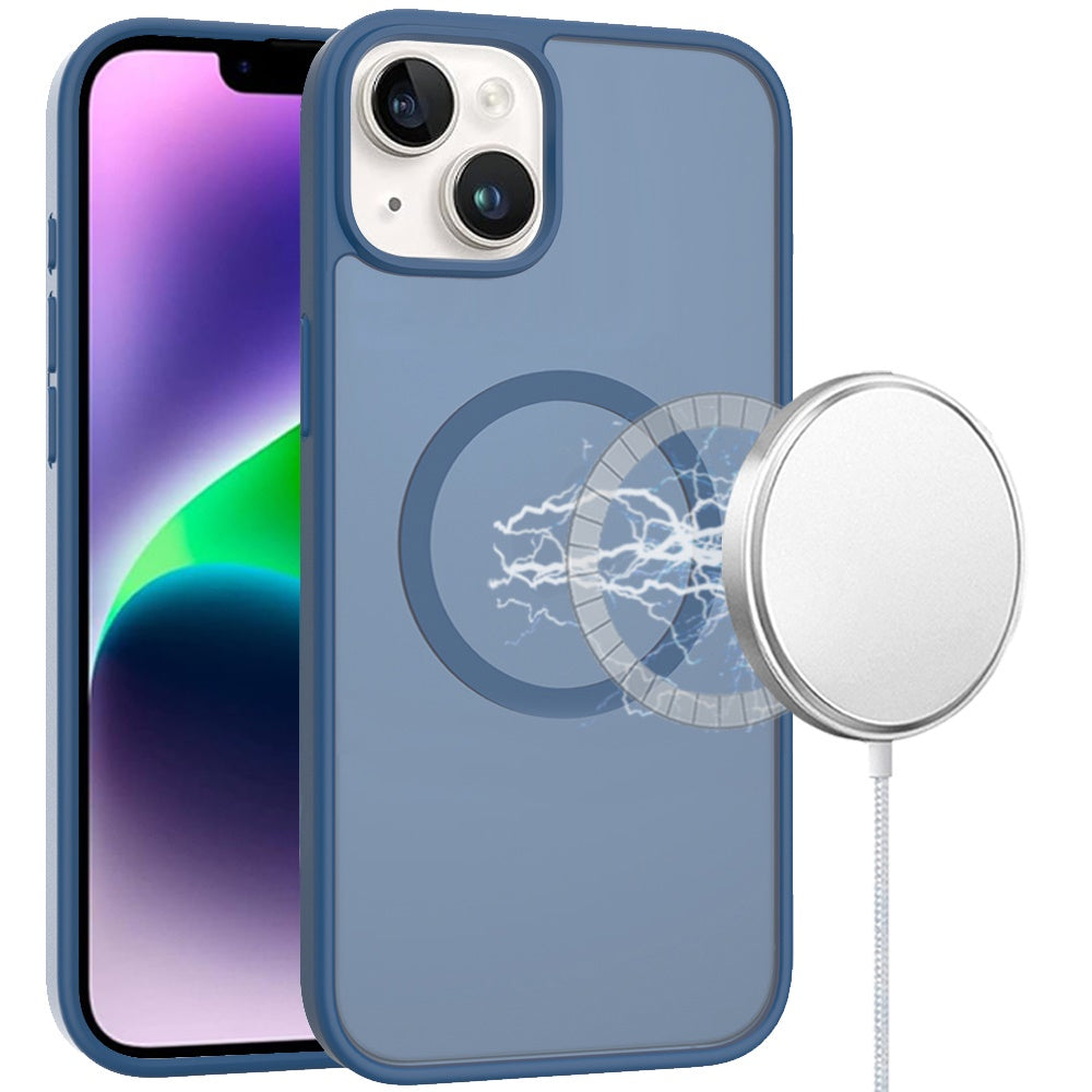 For Apple iPhone 16 (6.1") MagSafe Compatible Case Hybrid Soft TPU Bumper Hard Translucent Matte Back Slim Shockproof Case Cover