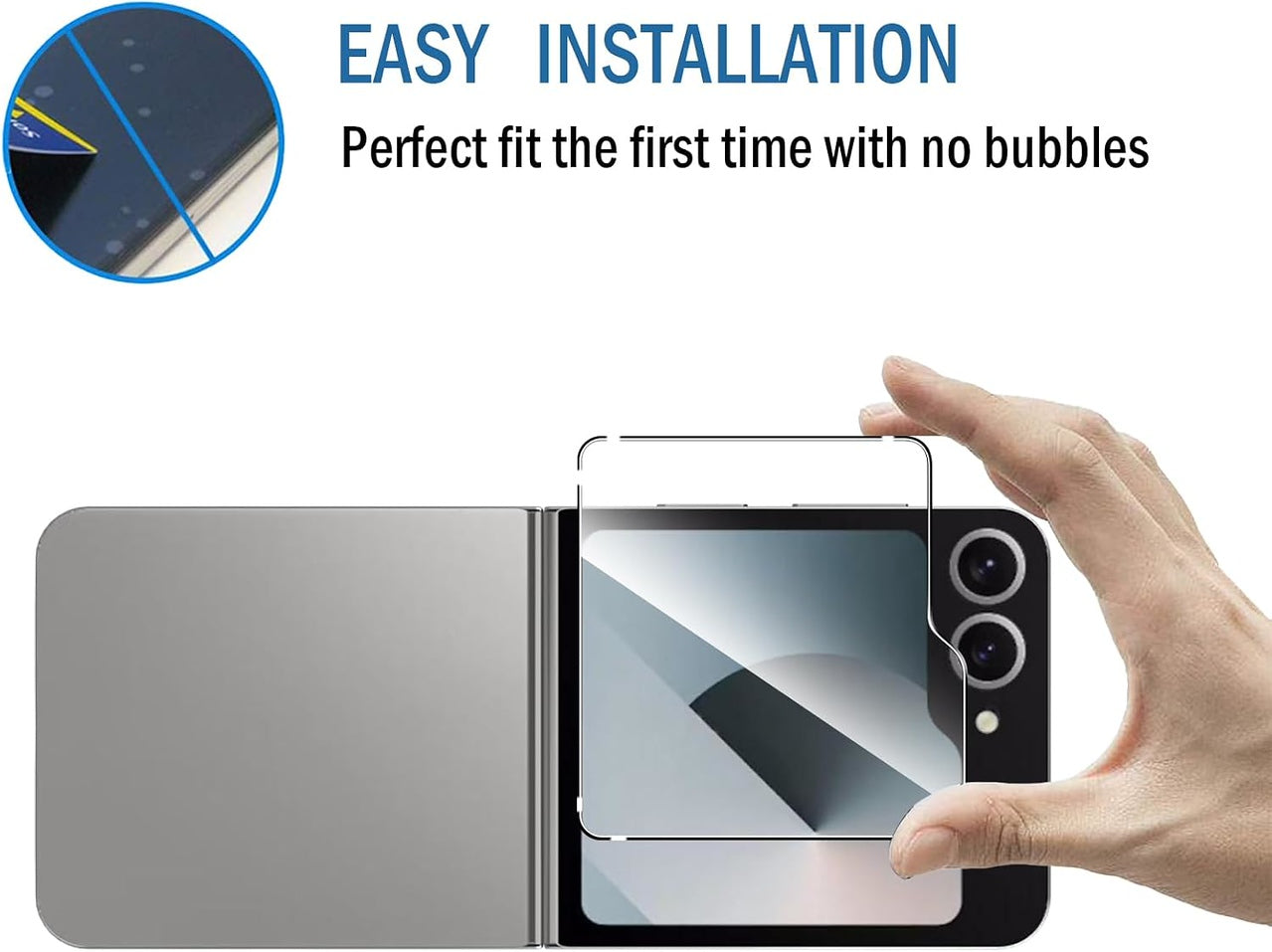 For Samsung Galaxy Z Flip 7 Screen Protector Tempered Glass Premium HD Clear, Case Friendly, 9H Hardness, 3D Touch Accuracy, Anti-Bubble Film Glass Protector Clear