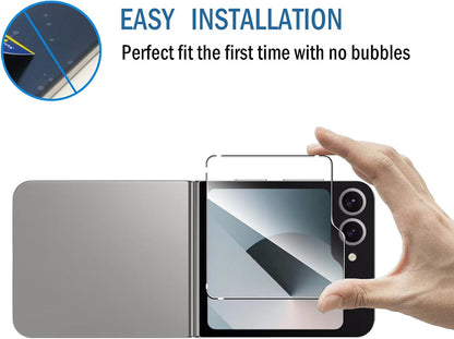 For Samsung Galaxy Z Flip 7 Screen Protector Tempered Glass Premium HD Clear, Case Friendly, 9H Hardness, 3D Touch Accuracy, Anti-Bubble Film Glass Protector Clear